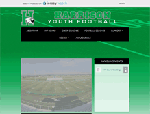 Tablet Screenshot of harrisonyouthfootball.com